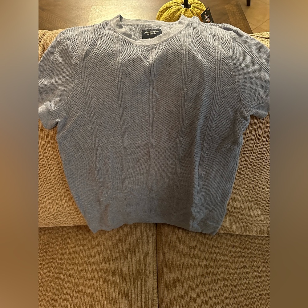 Blue knit shirt